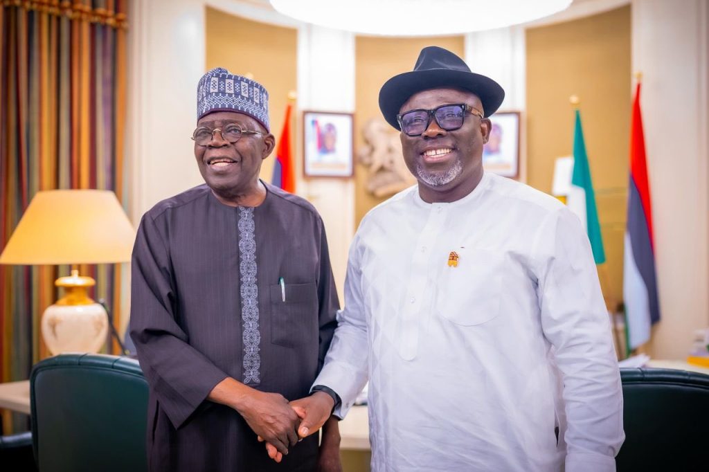 President Bola Tinubu and Delta State Governor, Sheriff Oborevwori