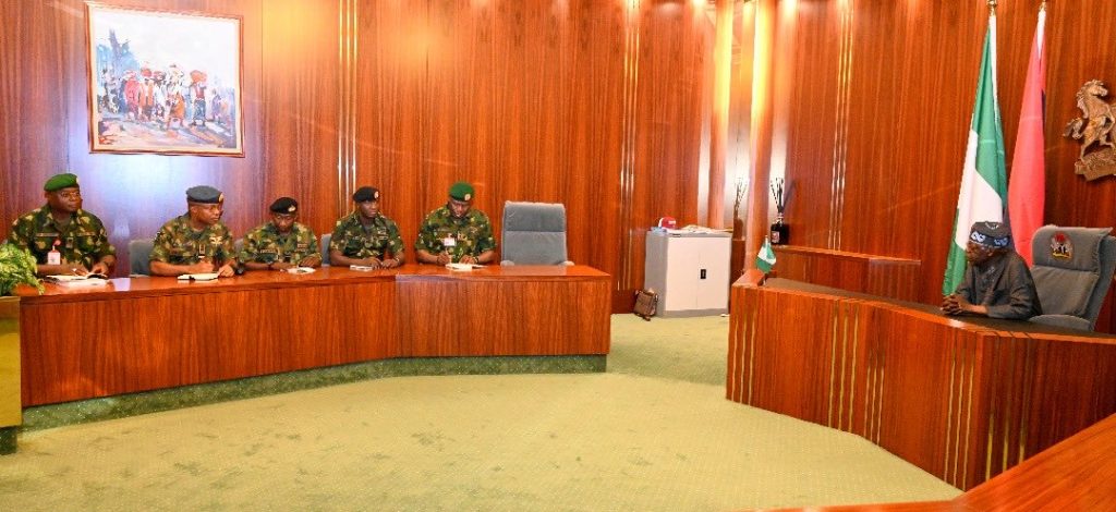 Tinubu holds strategic meeting with newly appointed service chiefs 2 President Tinubu meets the newly nominated service chiefs