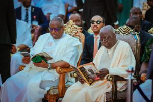 President Bola Tinubu, Plateau State Governor, Caleb Mutfwang, amongst others on Saturday attended the funeral service of Lydia Yilwatda Goshwe