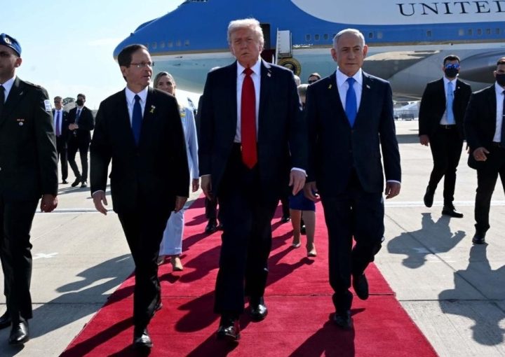 Upon arrival at Ben Gurion International Airport, Trump was welcomed by Israeli Prime Minister Benjamin Netanyahu.
