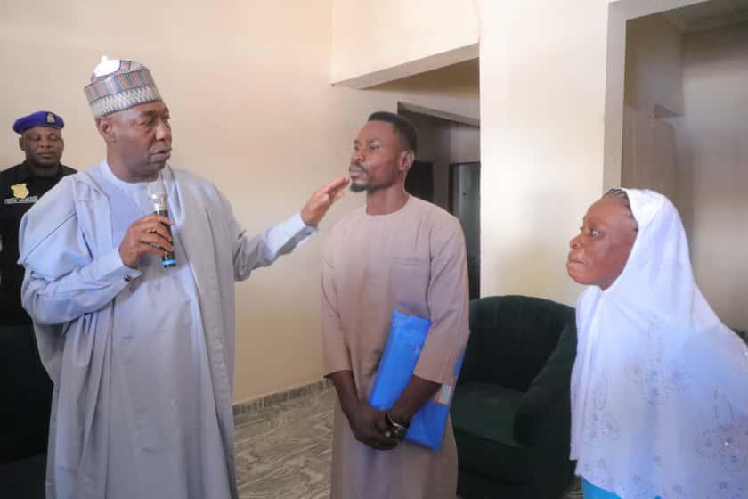 Zulum rewards dedicated Igbo health worker with house, automatic employment for her son 3 Gov. Zulum presents a furnished two-bedroom house to Igbo health worker, Mrs. Marbel Ijeoma Duaka, for her dedicated service; her son Anthony also receives automatic employment."