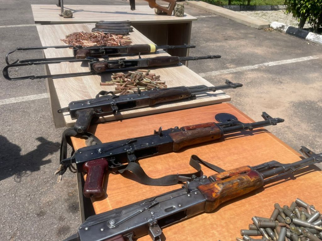 weapons recovered by DSS in Kaduna