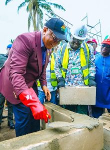 Akwa Ibom Governor Umo Eno lays foundation stone