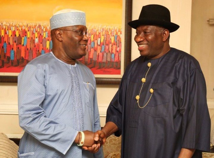 Former Vice President, Atiku Abubakar and former President Goodluck Jonathan