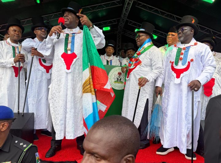 Yenagoa agog as Tinubu receives Governor Diri, others Into APC