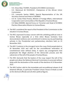 ECOWAS suspends Guinea Bissau