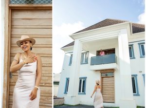 Fans hail Regina Daniels as she flaunts new mansion amid marital crisis