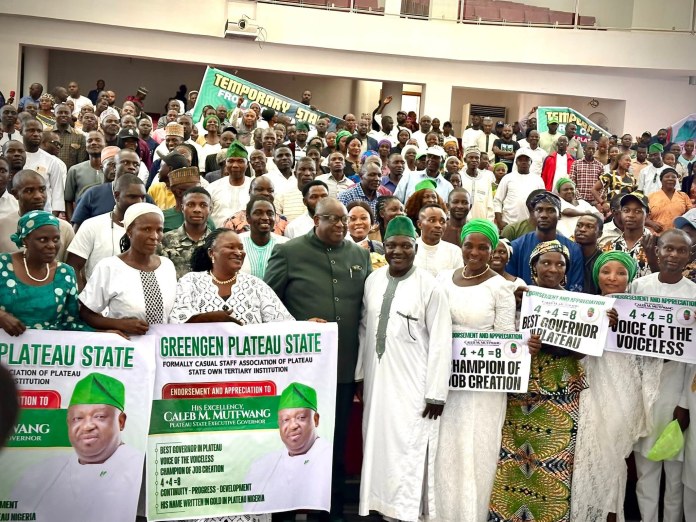 Mutfwang confirms permanent jobs for long-serving ad-hoc staff in Plateau tertiary institutions 2 Mutfwang confirms permanent jobs for long-serving ad-hoc staff in Plateau tertiary institutions