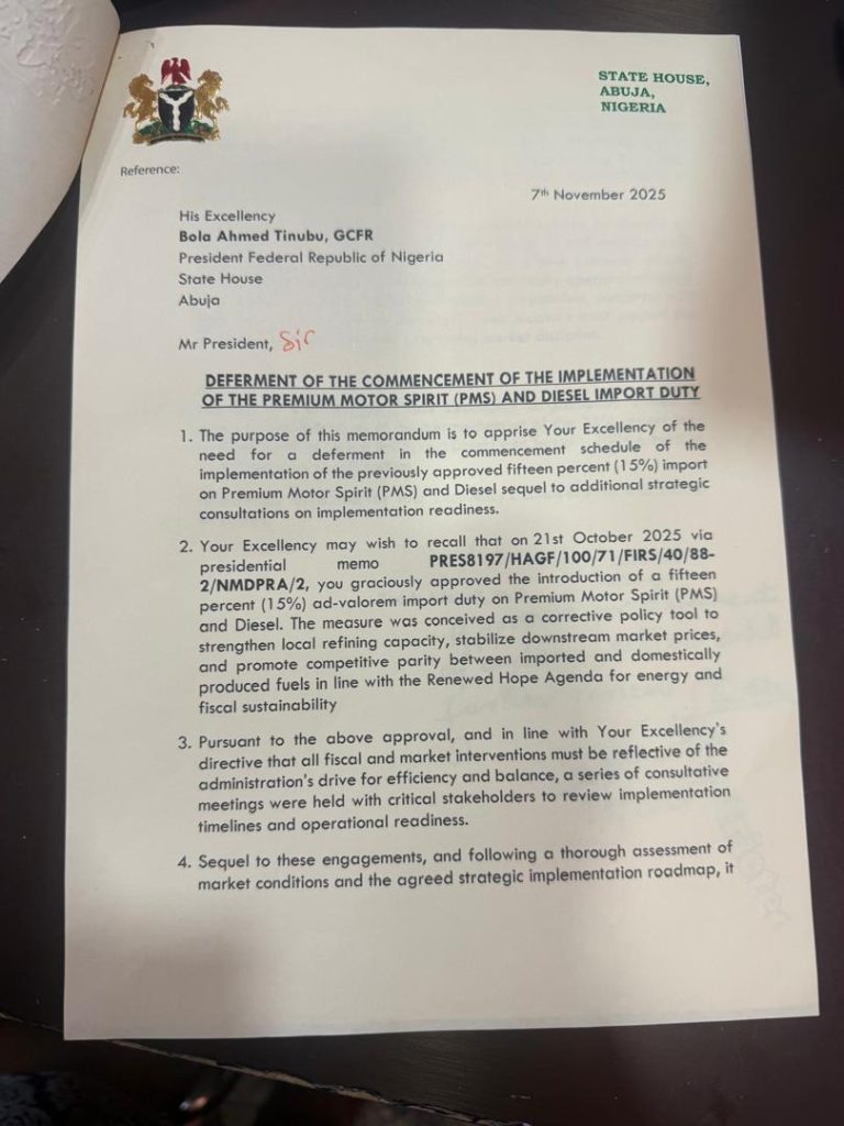 CSOs condemn FG's decision to defer 15% fuel import duty, warn of threat to local refineries 2 IMG 20251113 WA0039