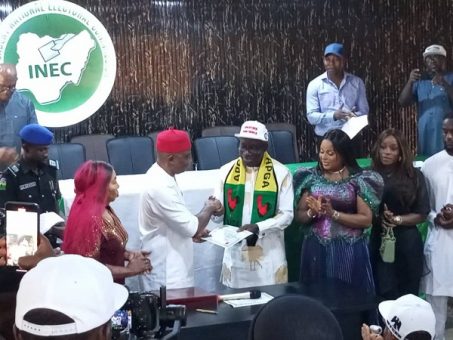 INEC presents Certificate of Return to Soludo after landslide victory in Anambra Governorship election