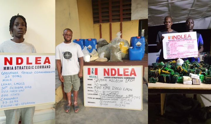 Drug suspects arrested by NDLEA operatives