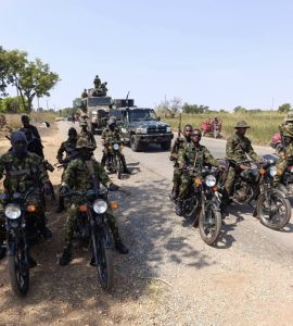 Nigerian Army troops on patrol