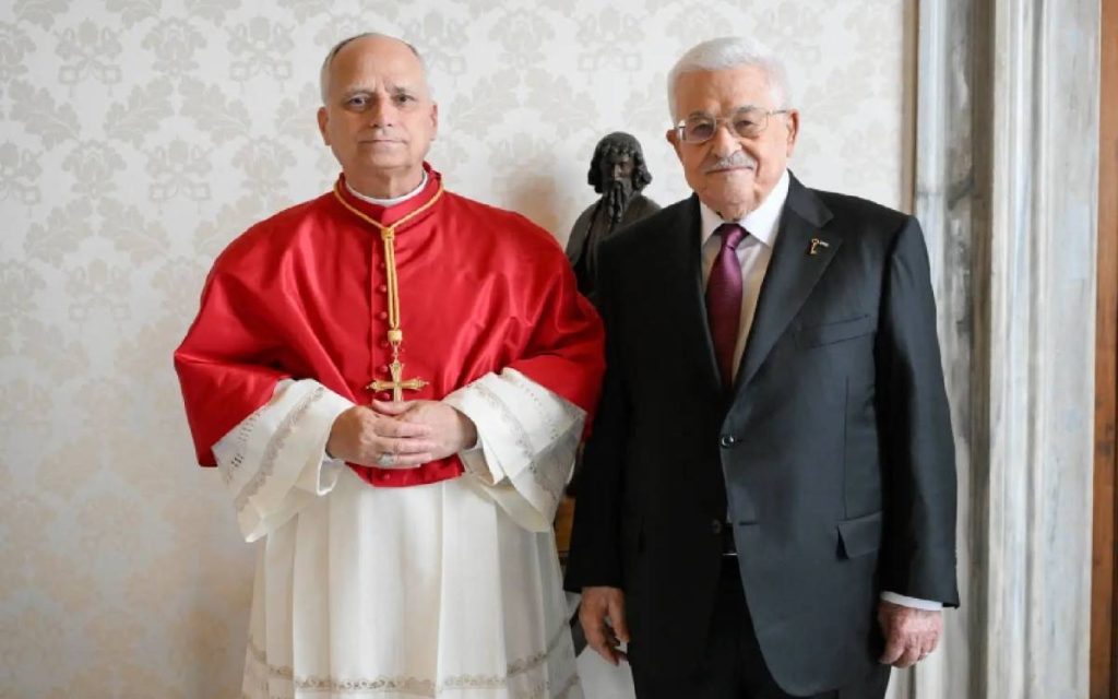Pope Leo XIV on Thursday hosted Palestinian President Mahmoud Abbas at the Vatican