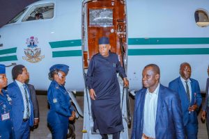 Shettima arrives in Nigeria