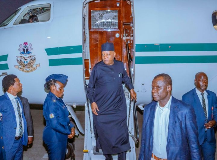 Shettima arrives in Nigeria