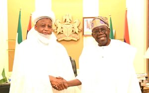 Sultan of Sokoto, Alhaji Muhammad Sa’ad Abubakar III; Speaker Tajudeen Abbas with President Bola Ahmed Tinubu, during an Audience at the Presidential Villa Abuja on Friday. PHOTO: STATE HOUSE.