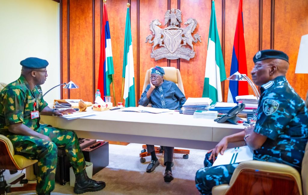 Tinubu meets IGP and service chiefs