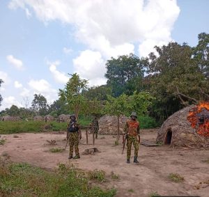 Military troops raid bandits camp