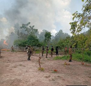Military troops raid bandits camp