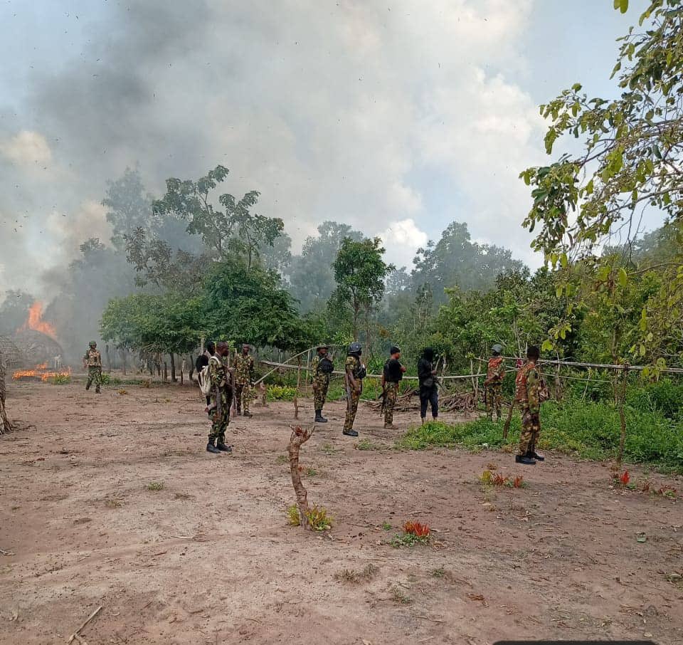 Military troops raid bandits camp