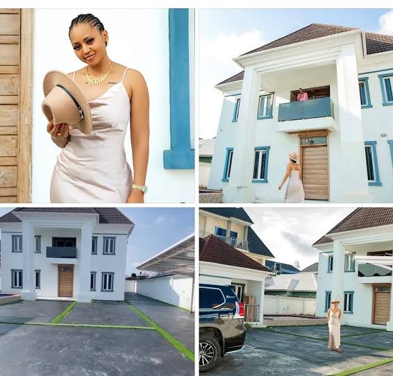 Fans hail Regina Daniels as she flaunts new mansion amid marital crisis 2 images