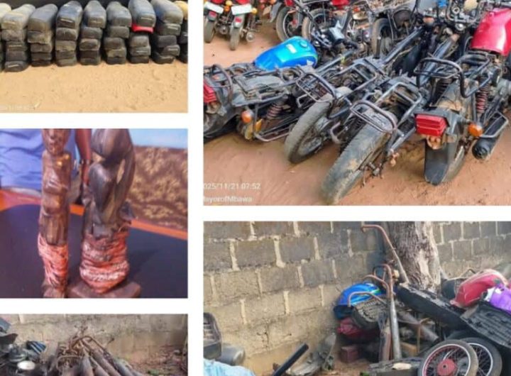 Benue police bust syndicate, recover stolen motorcycles and charms; rescue children