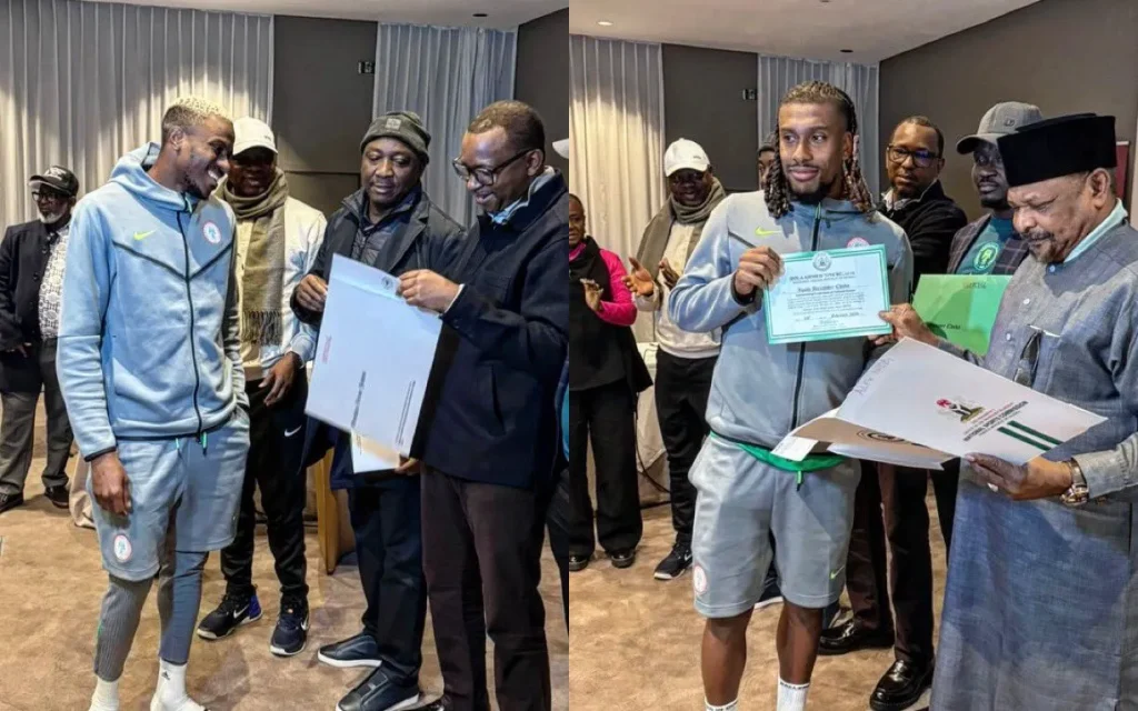 AFCON boost: Tinubu hands Super Eagles national honours, house titles and land documents