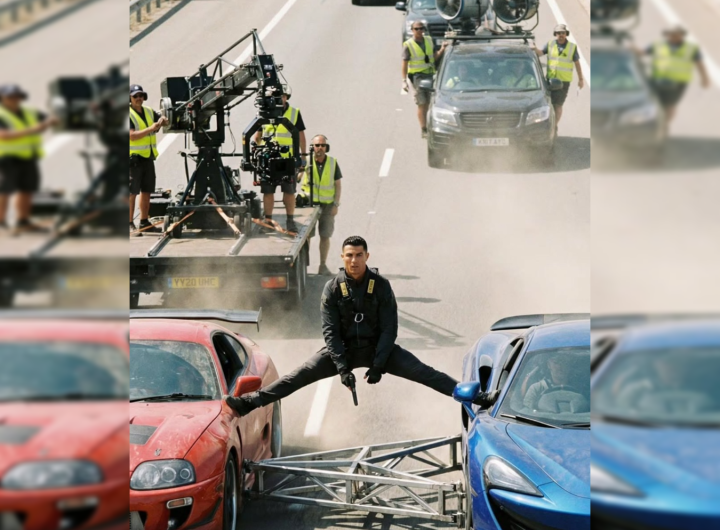 Amazing shot of Ronaldo on set of new Fast & furious