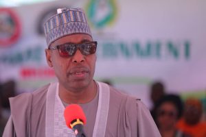 Borno State Governor, Babagana Zulum and the Minister of Education, Dr Maruf Tunji Alausa, during the official commissioning of two newly constructed mega schools in Maiduguri