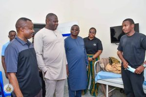 CDS CDI visits injured NAF Pilot.