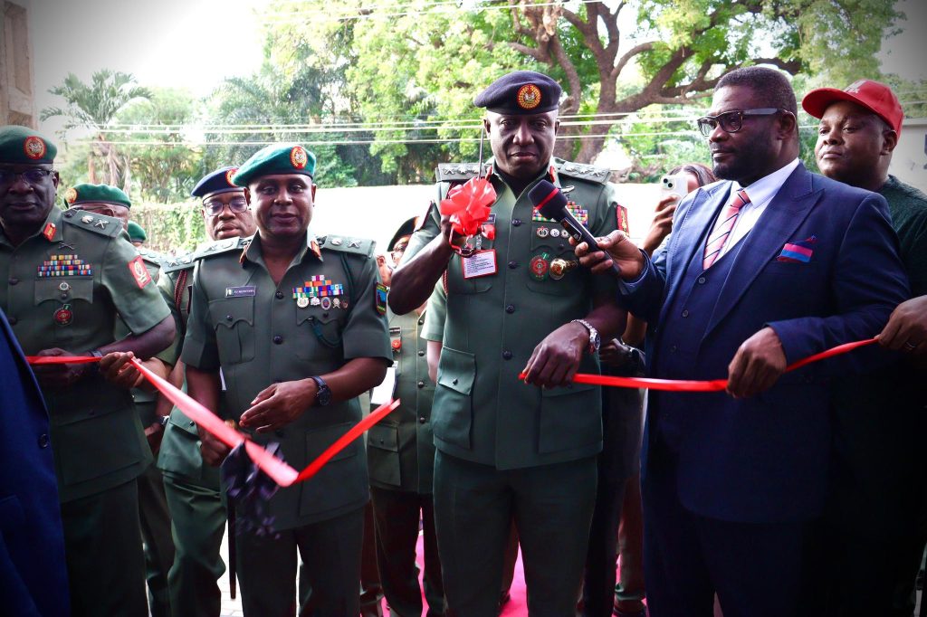 COAS Lieutenant General Waidi Shaibu, during the commissioning of a mega NAPEX super store by NAWLG at TA Lagbaja Cantonment Ikeja, Lagos State.