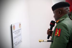 COAS Lieutenant General Waidi Shaibu, during the commissioning of a mega NAPEX super store by NAWLG at TA Lagbaja Cantonment Ikeja, Lagos State.