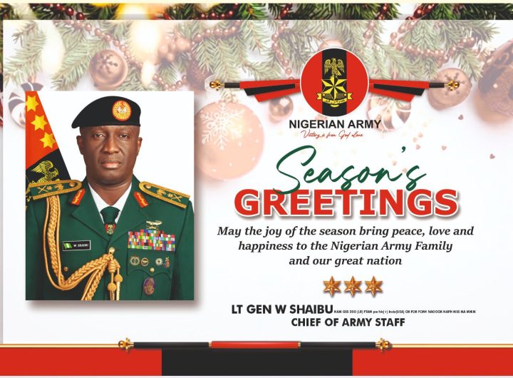 Christmas: COAS Shaibu reaffirms commitment to professional, combat-ready Nigerian Army