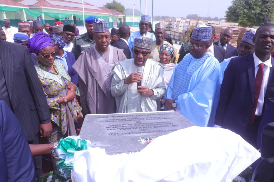 Education minister unveils Zulum's 2 mega schools 3 Borno State Governor, Babagana Zulum and the Minister of Education, Dr Maruf Tunji Alausa, during the official commissioning of two newly constructed mega schools in Maiduguri