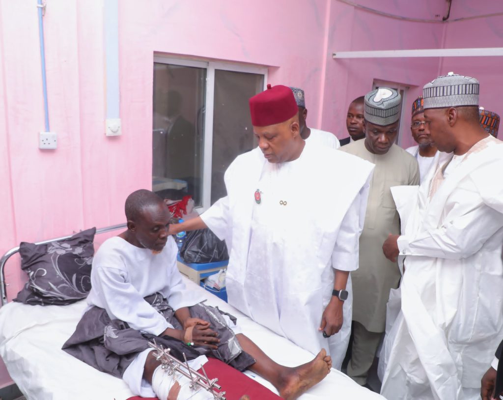 VP Shettima, Zulum visit Maiduguri mosque bomb blast victims 4 Vice President Kashim Shettima and Borno State Governor, Babagana Zulum, on Friday paid a condolence visit to victims of Maiduguri mosque bomb attack