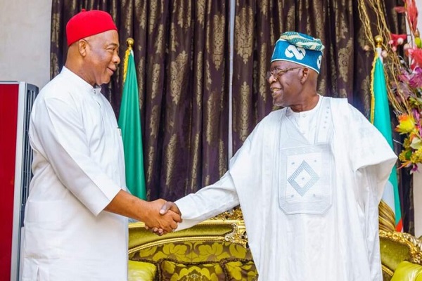 President Bola Tinubu and Imo State Governor, Hope Uzodinma. Photo credit: State House