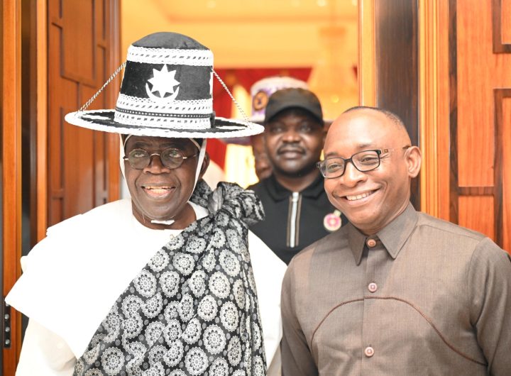 Photo news: L:R President Bola TInubu and Director General of Bureau for Public Procurement, BPP Dr Adebowale Adedokun on a courtesy visit to His Excellency in Lagos on Saturday.