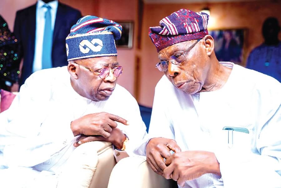 President Bola Tinubu and former President Olusegun Obasanjo