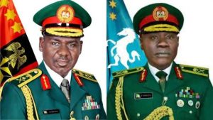 Two former Chiefs of Army Staff, retired Lt.-Gen. Tukur Buratai and retired Lt.-Gen. Faruk Yahaya
