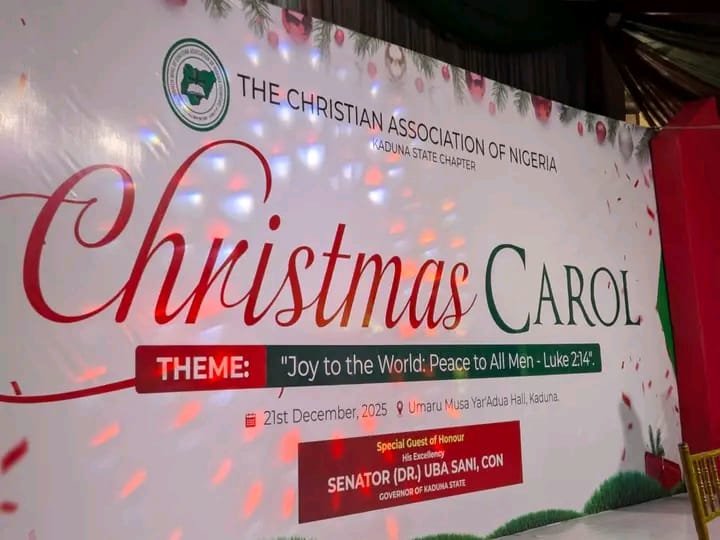 Uba Sani harps on unity, inclusive governance at Kaduna Christmas Carol 2 e 2025 Christmas Carol organised by the Christian Association of Nigeria (CAN) in collaboration with the Kaduna State Government.