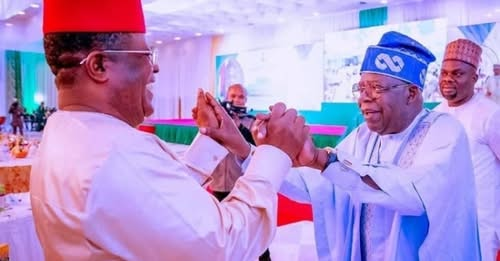 President Bola Tinubu and Minister of Works, David Umahi