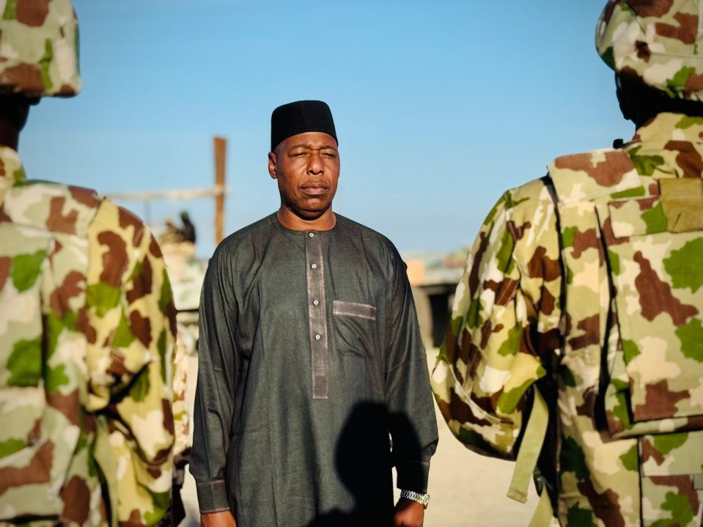 Zulum celebrates Christmas with frontline soldiers in Malam Fatori