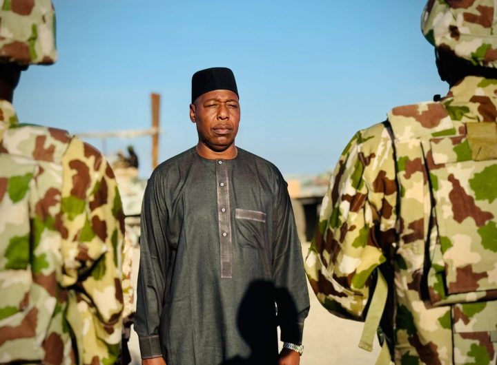 Zulum celebrates Christmas with frontline soldiers in Malam Fatori