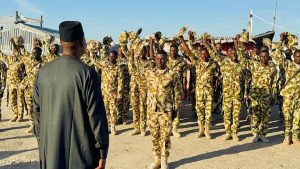 Zulum celebrates Christmas with frontline soldiers in Malam Fatori