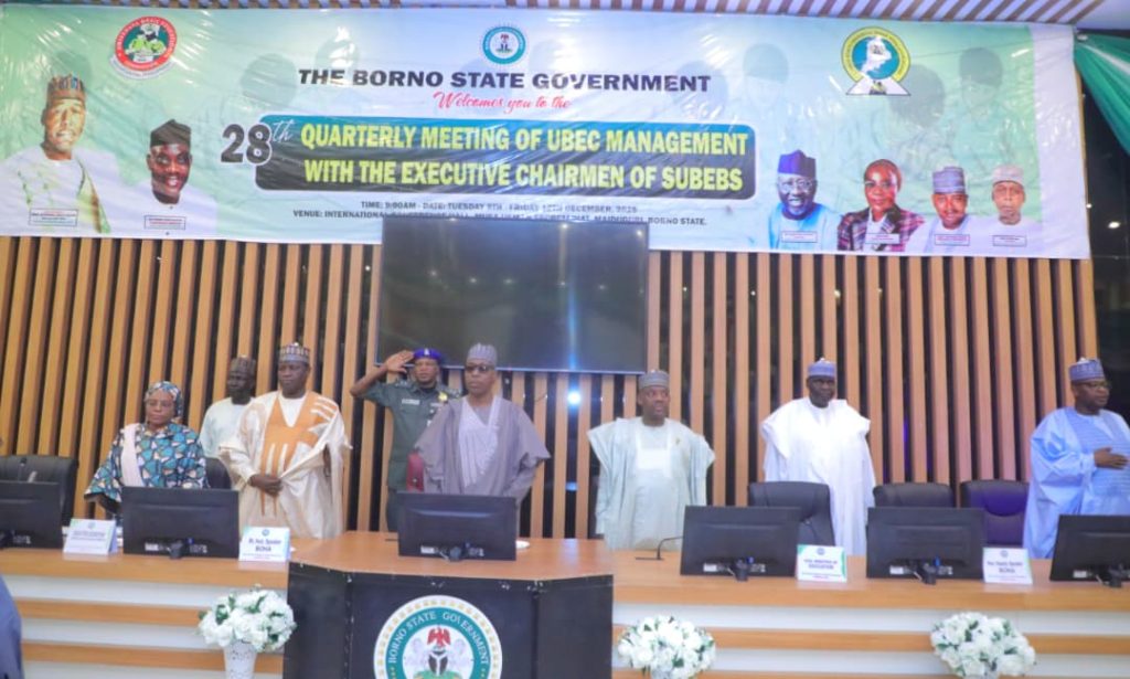 Zulum opens UBEC 28th Quarterly Meeting in Maiduguri,... says Borno invested N53.6b on education in 2025