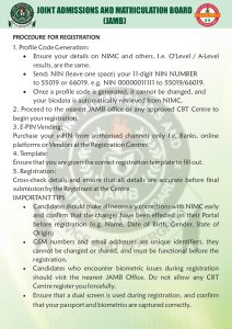 JAMB releases official guidelines for 2026 UTME registration
