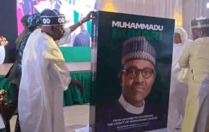 tinubu and Buharis book launch