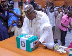 Borno State Governor, Prof. Babagana Zulum presenting the 2026 budget at the floor of the State Assembly on Monday.
