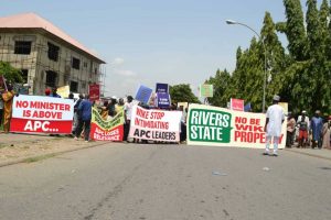 APC leaders, Tinubu support groups demand sack of Wike at Abuja rally