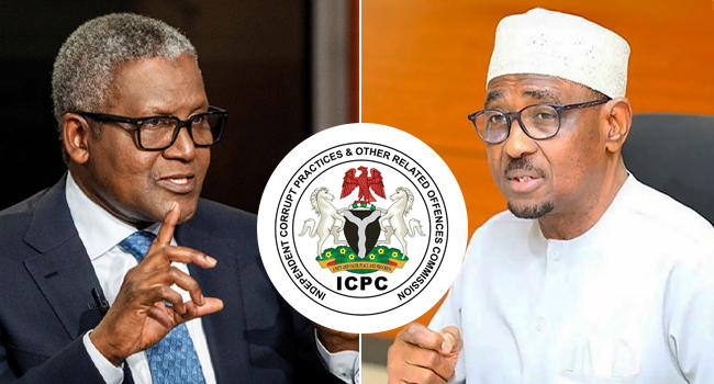 ICPC vows to continue probe of ex-NMDPRA MD Farouk despite Dangote withdrawing petition